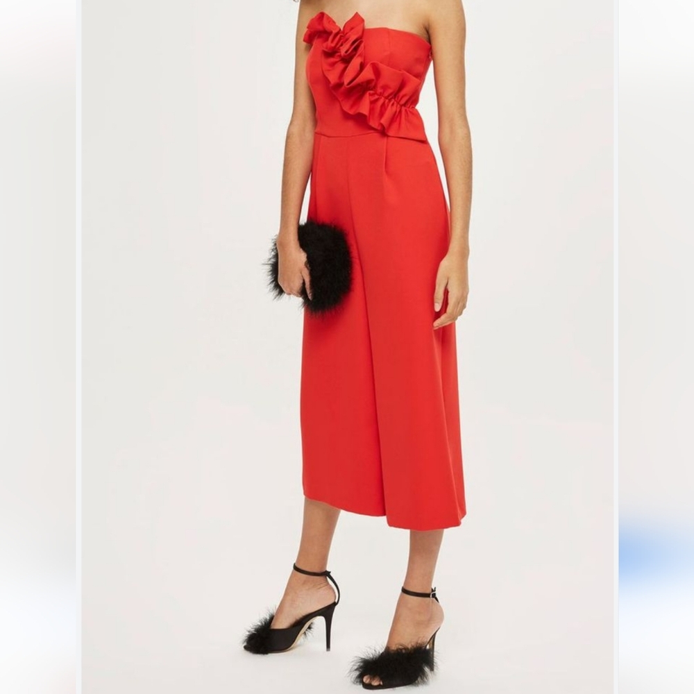 Red Topshop Jumpsuit